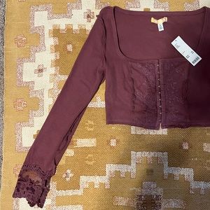 NWT Urban Outfitters Leona Lace Top